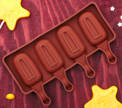 Форма для леденцов и мороженого "Эскимо малое", 4 ячейки Изображение Форма для леденцов и мороженого "Эскимо малое", 4 ячейки